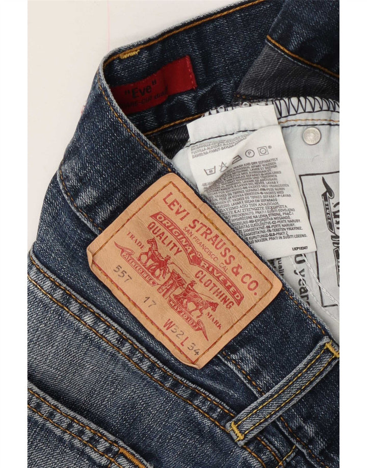 Levi's Damen 557 Denim Shorts W32 Große blaue Baumwolle