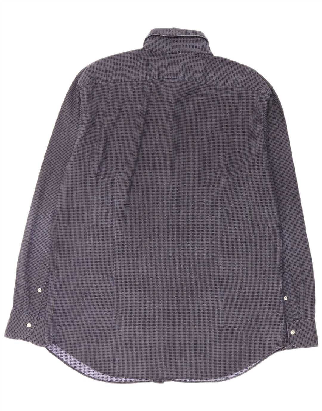 BOOGIE Herren Milano Custom Fit Hemd 2XL Marineblau Hahnentritt Baumwolle