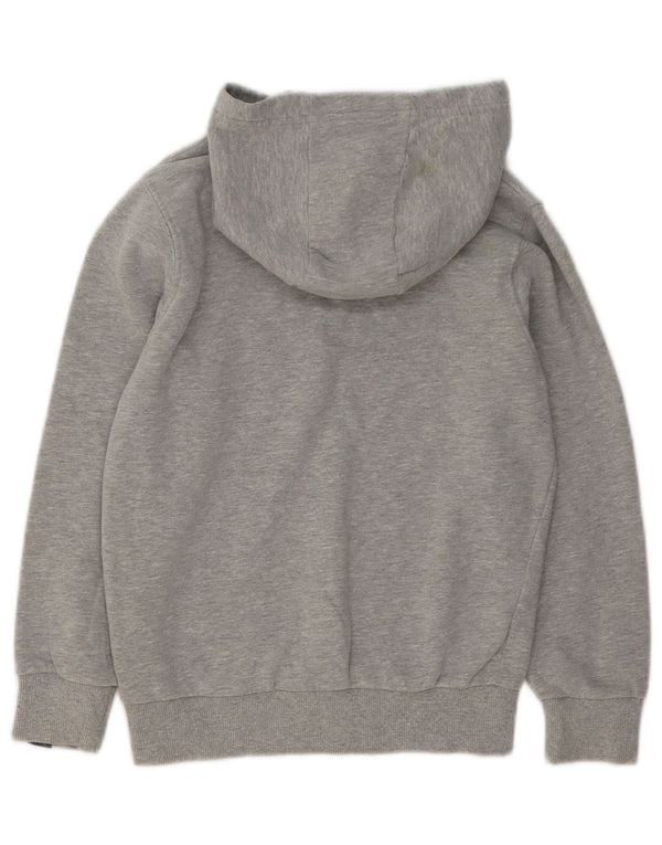 Ellesse Jungen-Pullover mit grafischem Kapuzenpullover, 8–9 Jahre, grau gefleckte Baumwolle