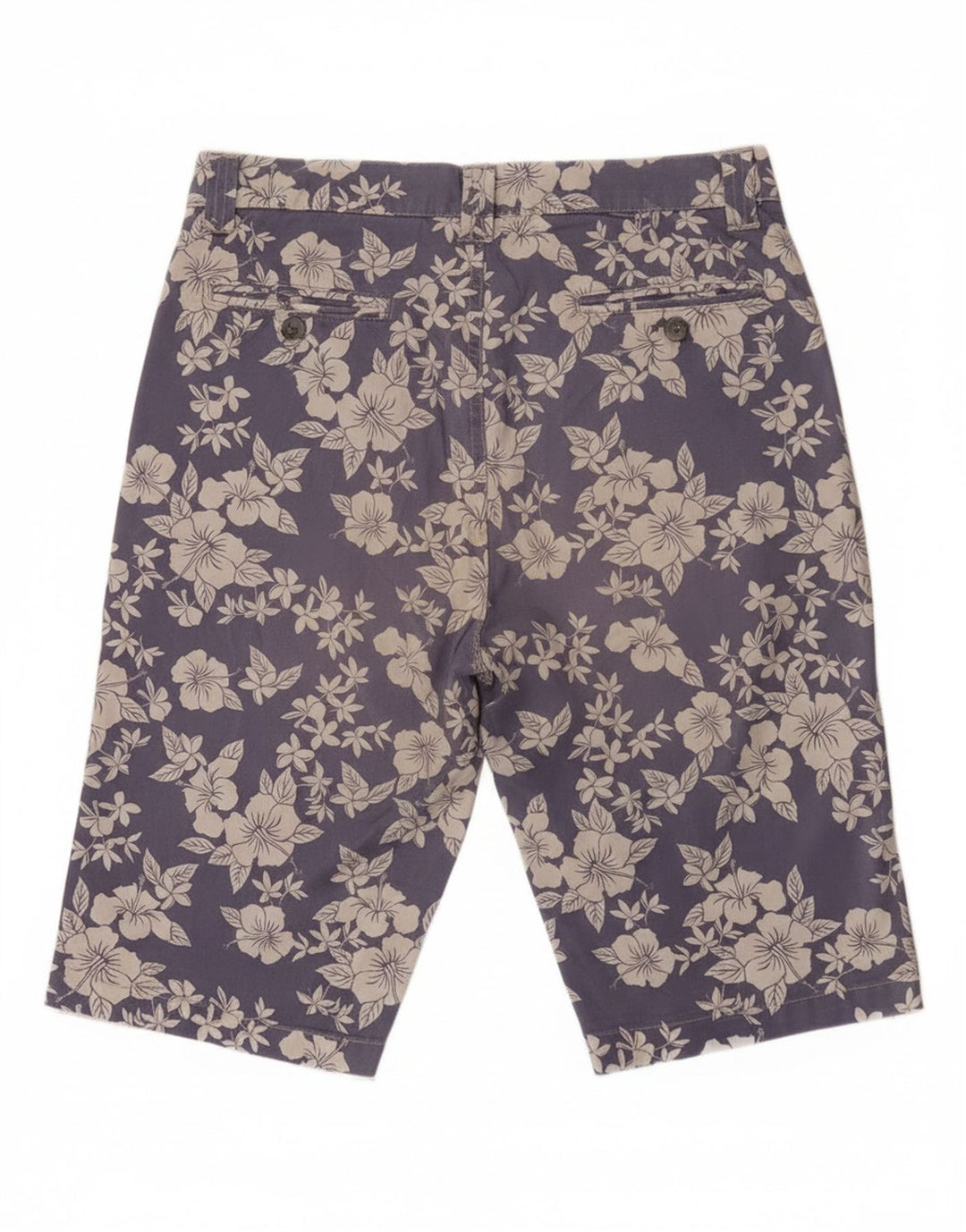 Jeckerson Herren-Bermudashorts W31 Mittelblaue geblümte Baumwolle