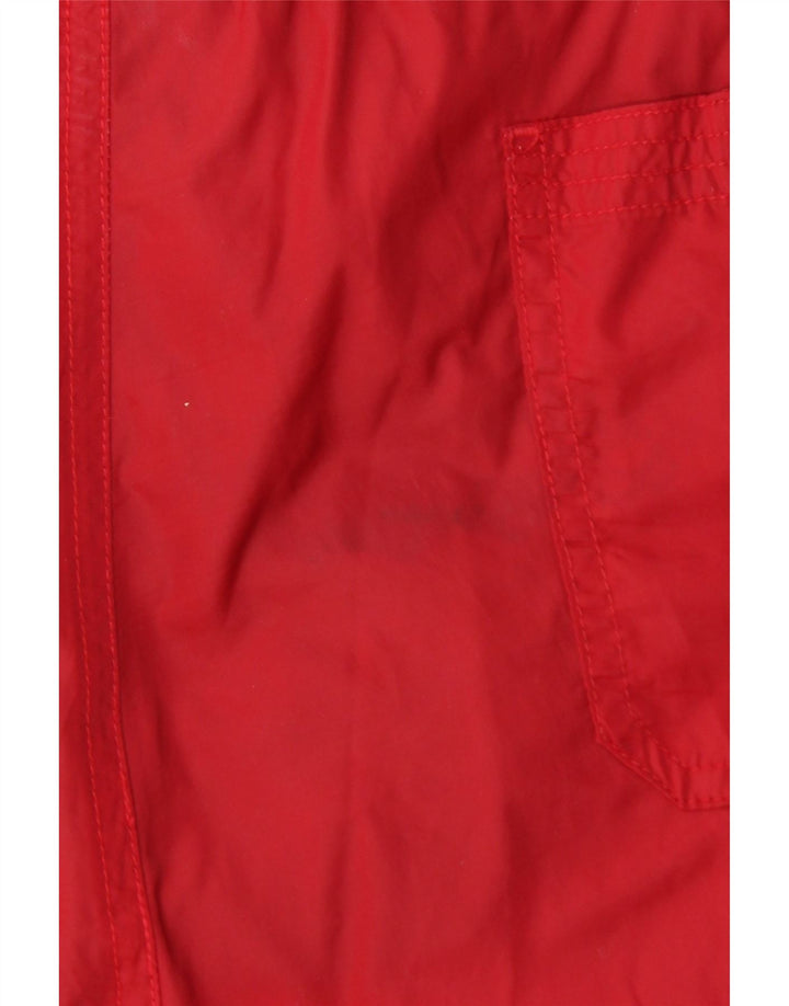 Bear Herren-Badeshorts aus mittelrotem Colourblock-Nylon
