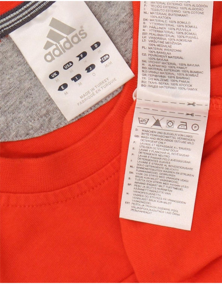 ADIDAS Herren T-Shirt Top Mittelorange Baumwolle