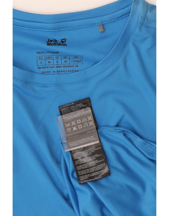 Jack Wolfskin Herren T-Shirt Top UK 38 Small Blau Polyester