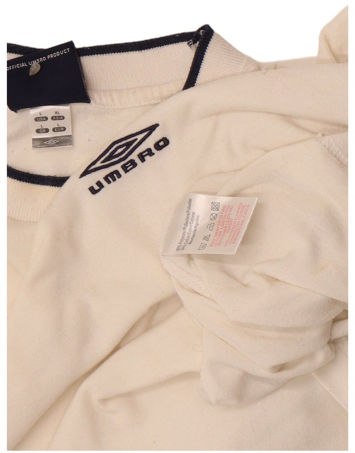 Umbro Herren-T-Shirt mit Grafik, groß, aus weißem Polyester