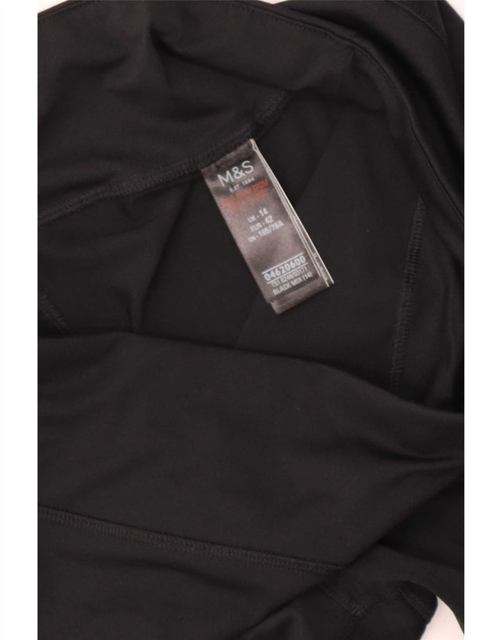 Marks & Spencer Damen Leggings UK 14 Large Schwarz Polyester