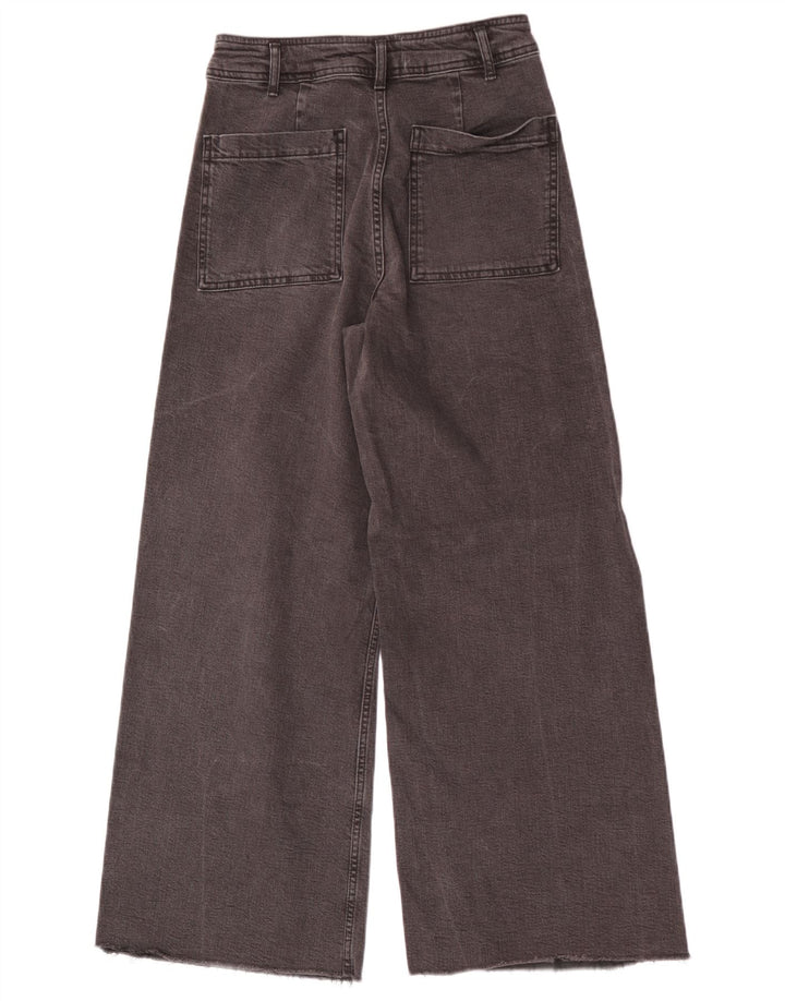 Zara Damen-Jeans mit weitem Bein, EU 40, mittelgroß, W30, L29, Schwarz