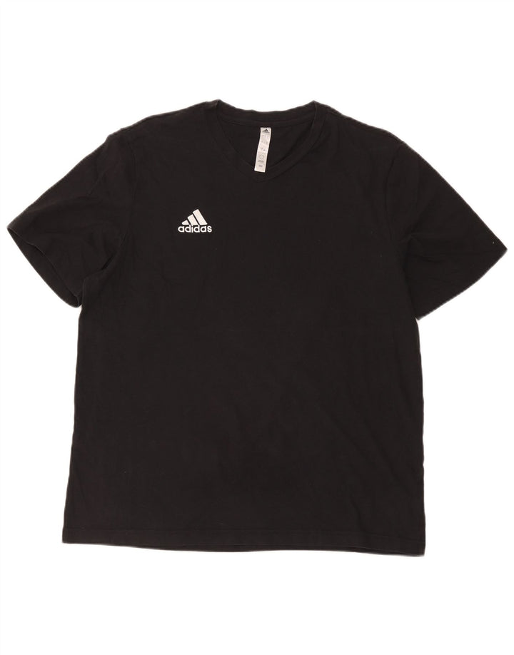 Adidas Herren T-Shirt Top Large Schwarz Baumwolle