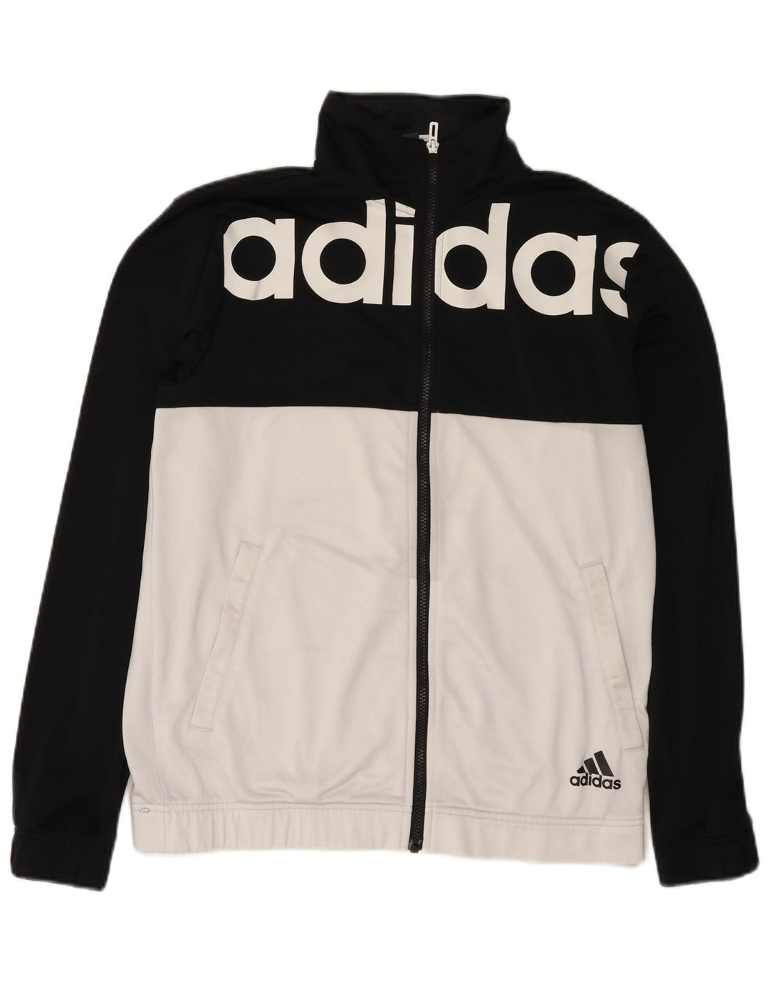 Adidas Herren-Trainingsanzugoberteil mit Grafik, UK, Größe 42/44, Größe L, Schwarz, Farbblock