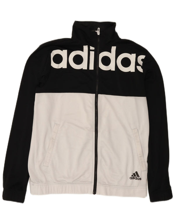 Adidas Herren-Trainingsanzugoberteil mit Grafik, UK, Größe 42/44, Größe L, Schwarz, Farbblock