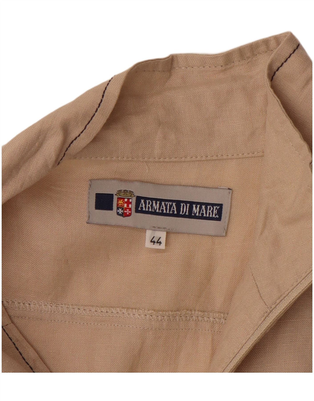 ARMATA DI MARE Womens Bomber Jacket IT 44 Medium Beige Linen