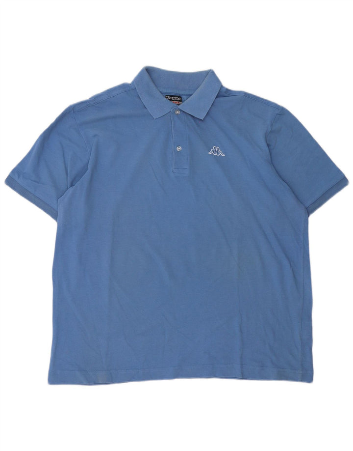 Kappa Herren-Poloshirt, große blaue Baumwolle