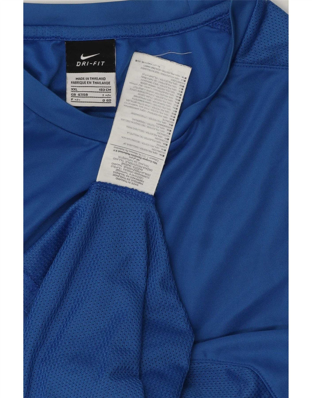 Nike Herren T-Shirt Top 2XL Blau Polyester Sport
