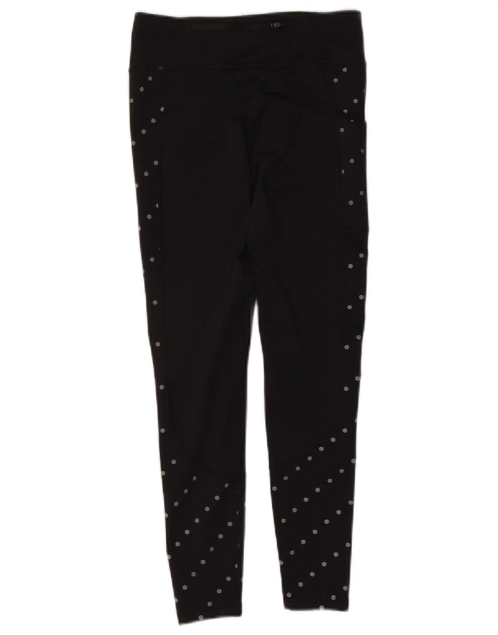 Nike Damen Leggings UK 8 Small Schwarz gepunktetes Polyester