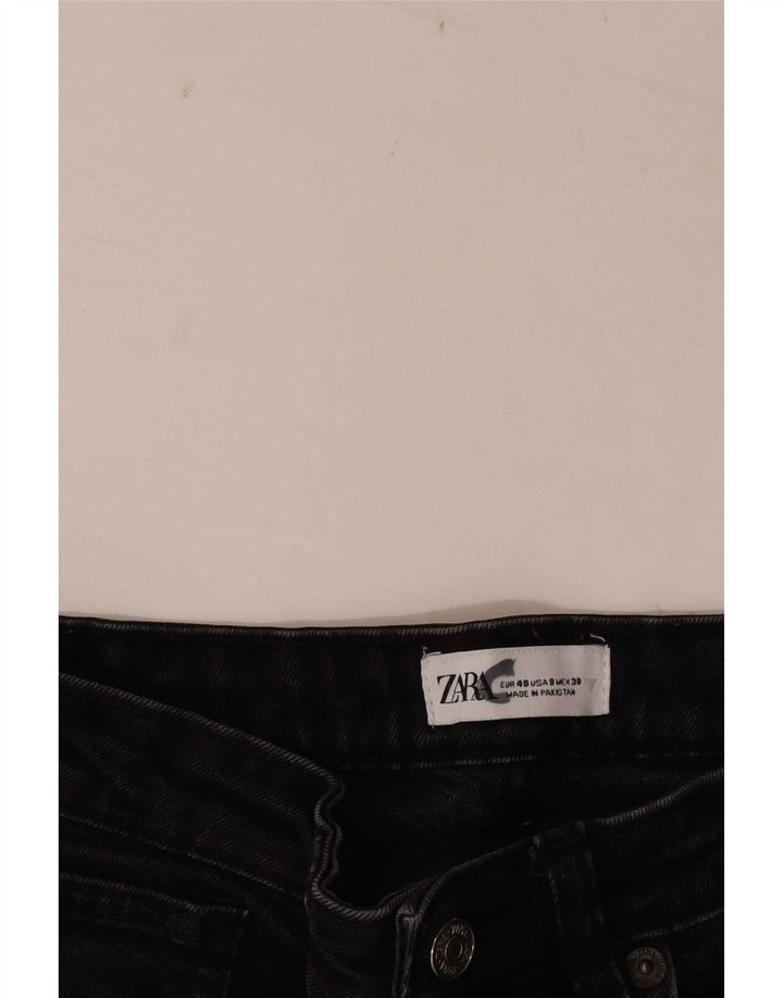 Zara Damen Straight Jeans EU 40 Medium W30 L25 Schwarz