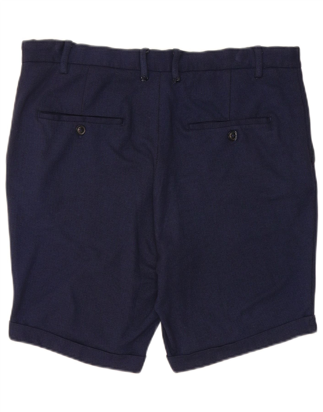 Zara Herren Chinoshorts EU 42 Large W32 Marineblaue Viskose