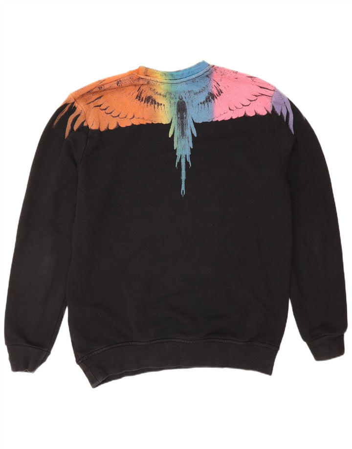 Kappa Herren Grafik-Sweatshirt-Pullover Mittelschwarzes Colourblock-Polyester