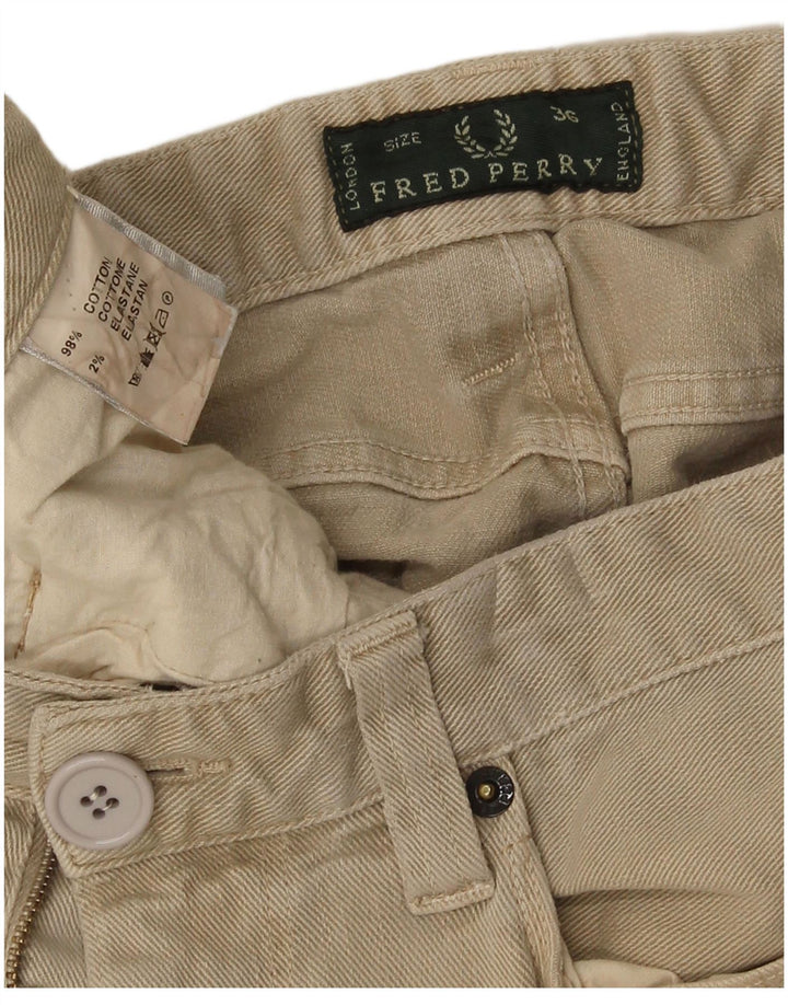 Fred Perry Herren Skinny Jeans W36 L32 Beige Baumwolle