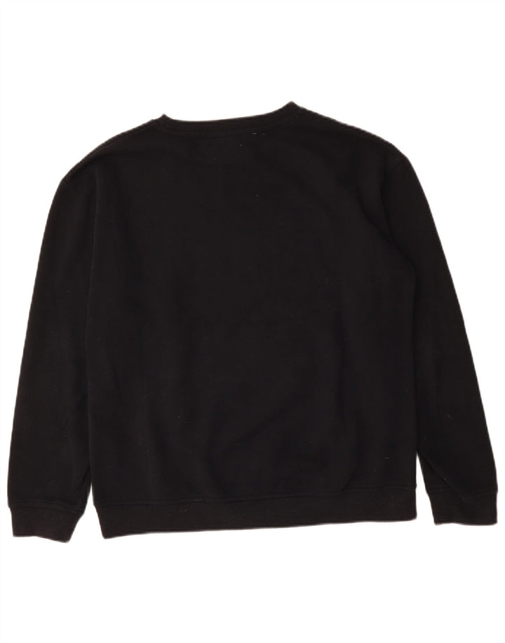 Ellesse Womens Graphic Sweatshirt Pullover UK 12 Mittelschwarze Baumwolle