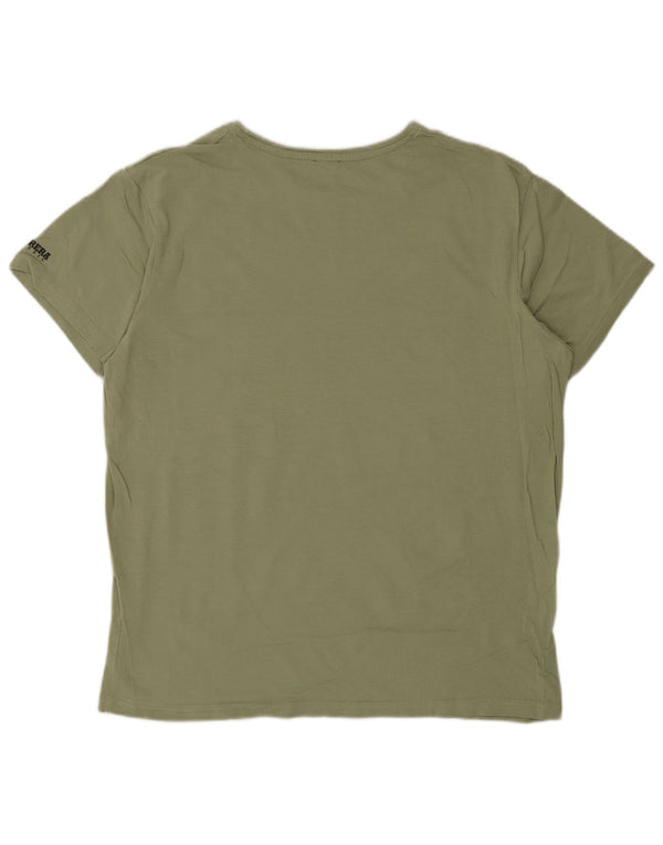 Carrera Herren-T-Shirt mit Grafik, Größe L, Grün, Baumwolle