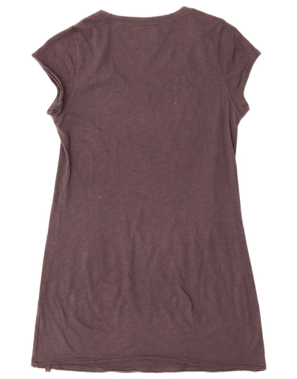 Tommy Hilfiger Damen Grafik-T-Shirt-Kleid UK 12 Mittelgrau