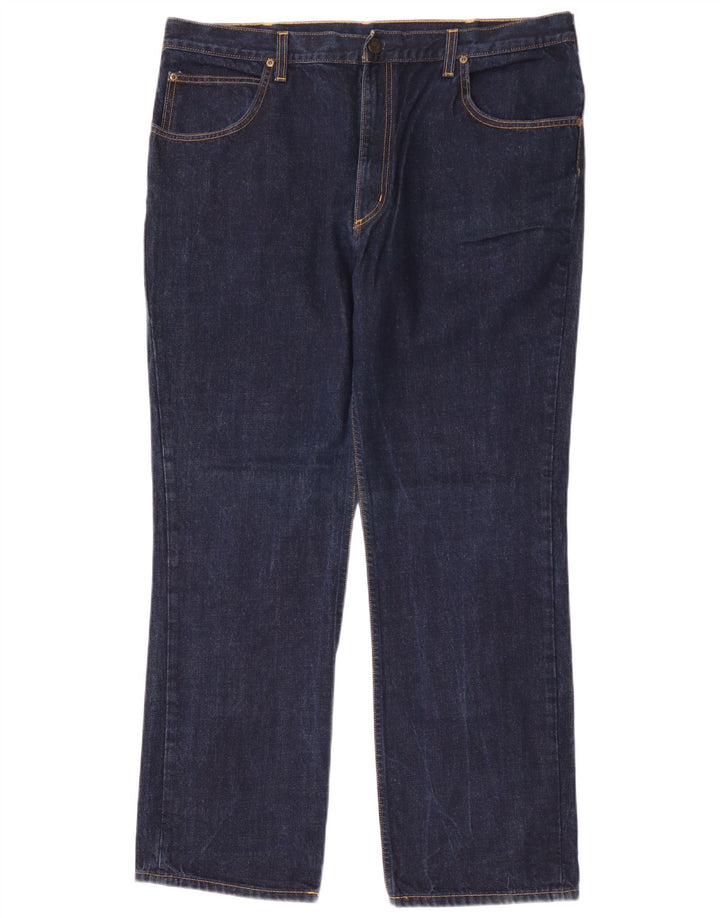 Lee Herren Brooklyn Straight Jeans W42 L32 Marineblau Baumwolle