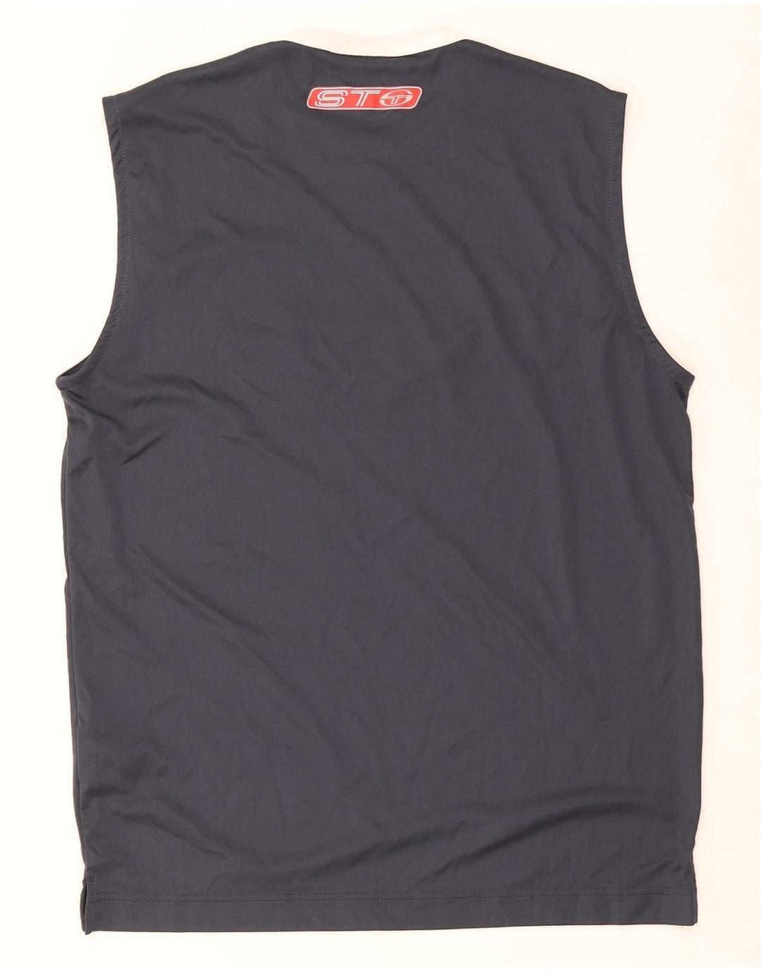 Sergio Tacchini Herren-Weste mit Grafik, mittelgraues Polyester