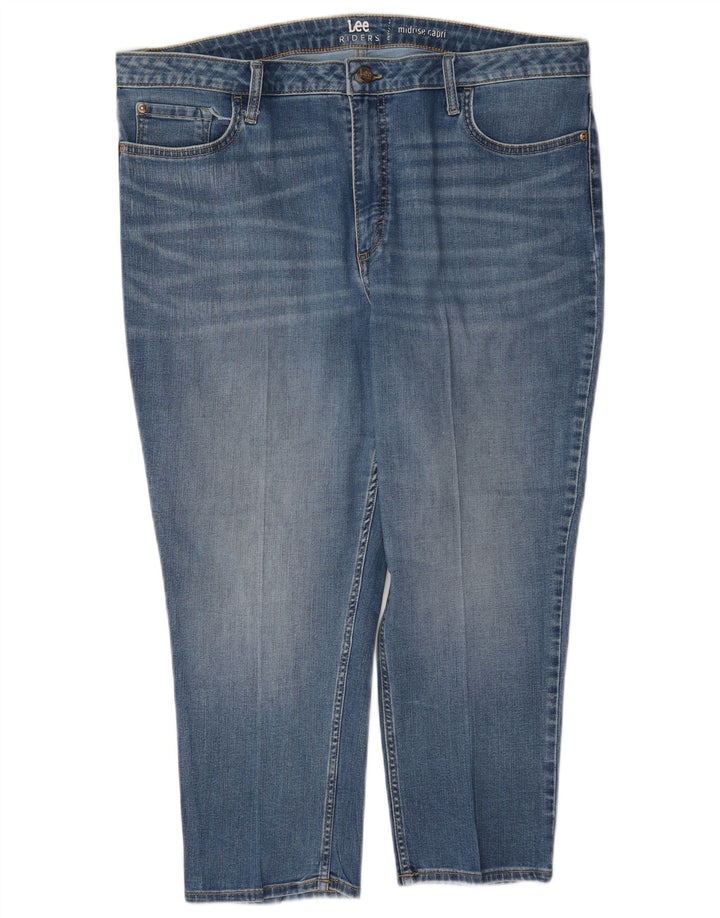 Lee Damen Raiders Mid Rise Capri Jeans W38 L23 Blau