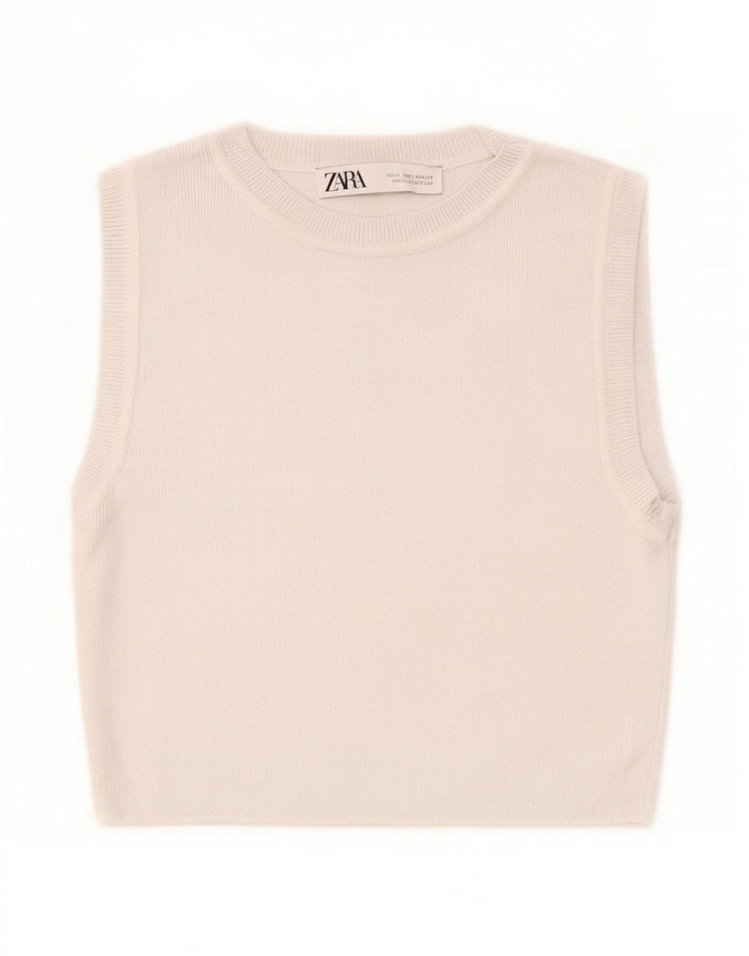 Zara Damen Crop Vest Top UK 12 Mittelgraue Viskose