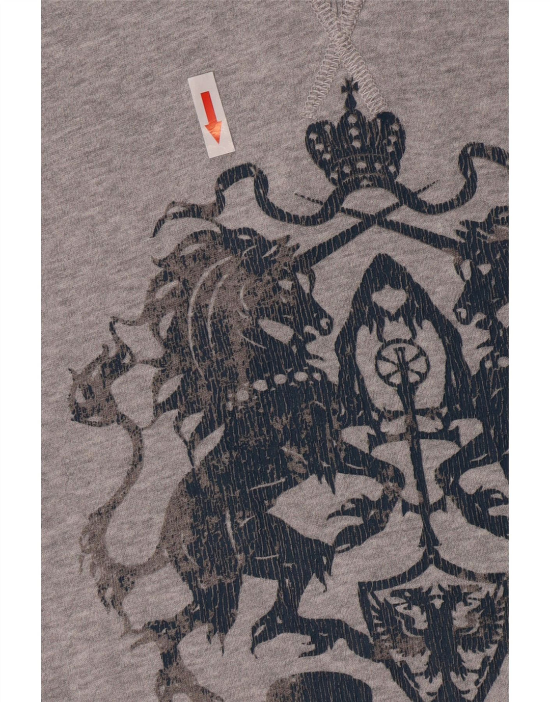 Mexx Herren-Kapuzenpullover mit Grafik, 2XL, graue Baumwolle
