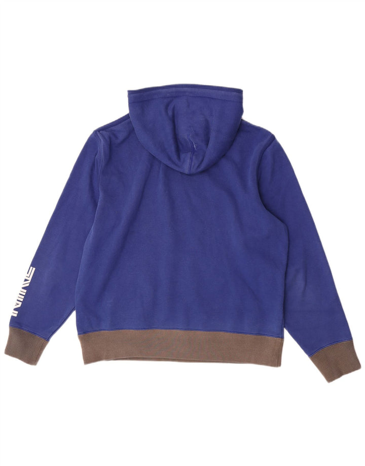Nike Herren-Kapuzenpullover mit grafischem Print, mittelblaue Colourblock-Baumwolle