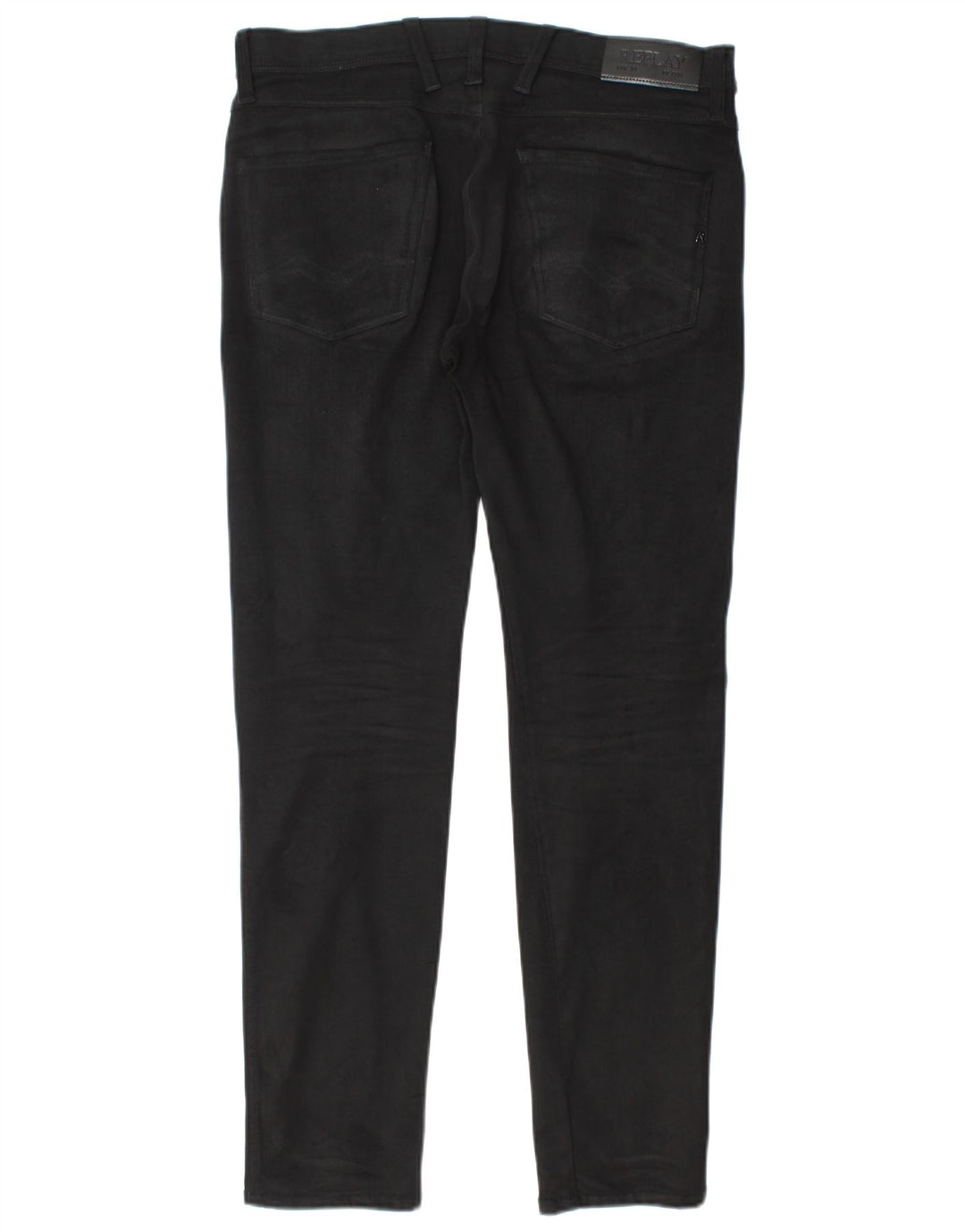 Replay Damen Anbass Distressed Slim Jeans W32 L30 Schwarz Baumwolle