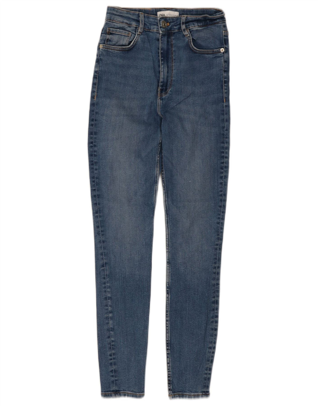 ZARA Damen Skinny Jeans EU 36 XS W26 L27 Blau