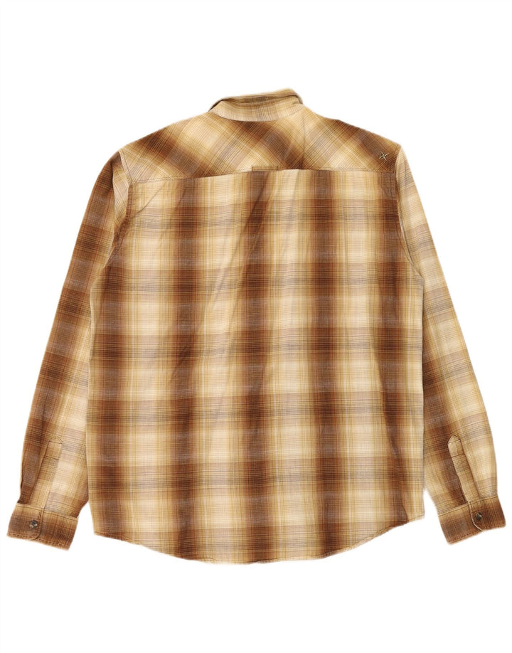 Columbia Herrenhemd XL, braun kariert, Baumwolle