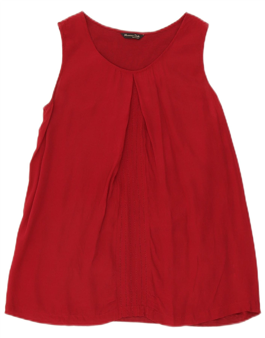 Massimo Dutti Damen ärmelloses Blusenoberteil UK 10 Small Rot