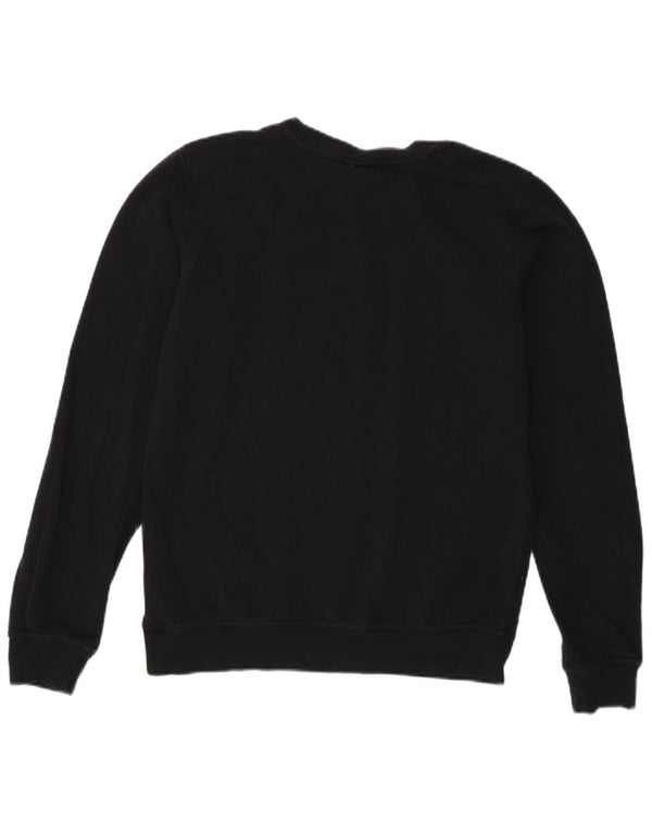 Nike Damen Crop Loose Fit Sweatshirt Pullover UK 6 XS Grau Baumwolle Sport