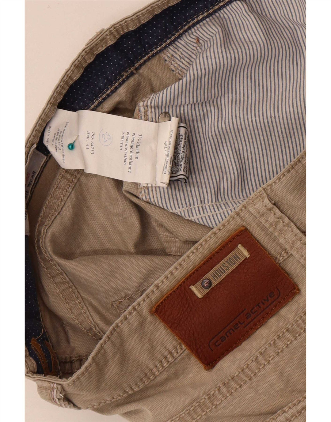 Camel Active Herren-Freizeithose, gerade, W33, L36, Beige, Baumwolle