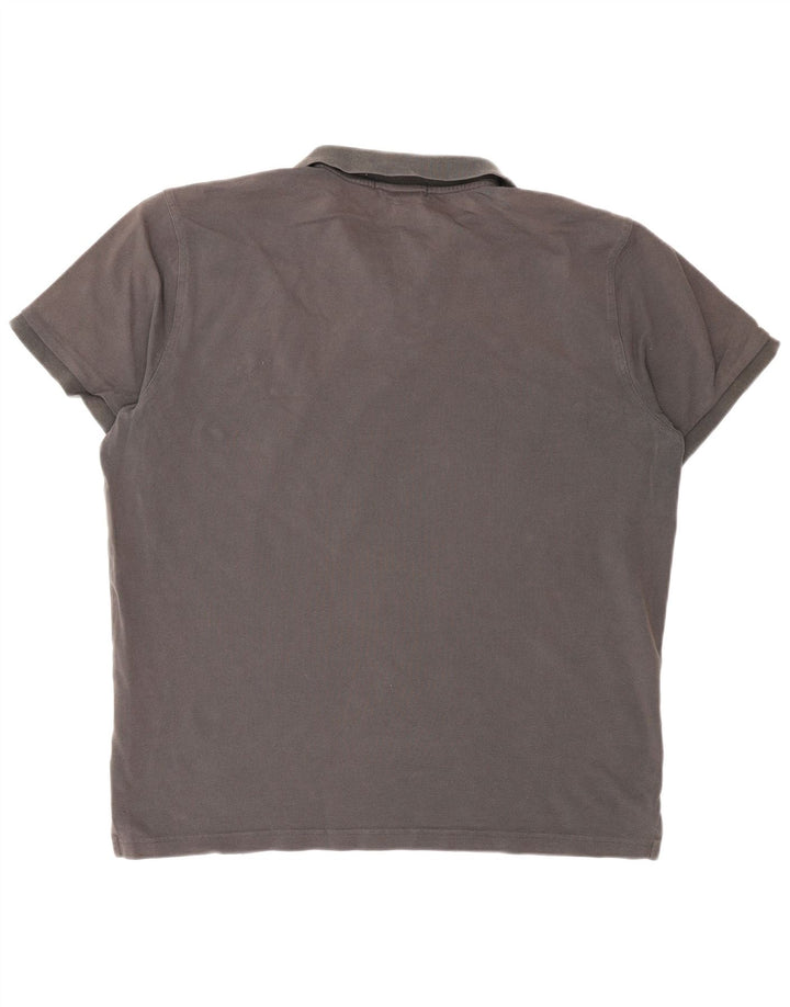 Gant Herren-Poloshirt mit normaler Passform, große graue Baumwolle