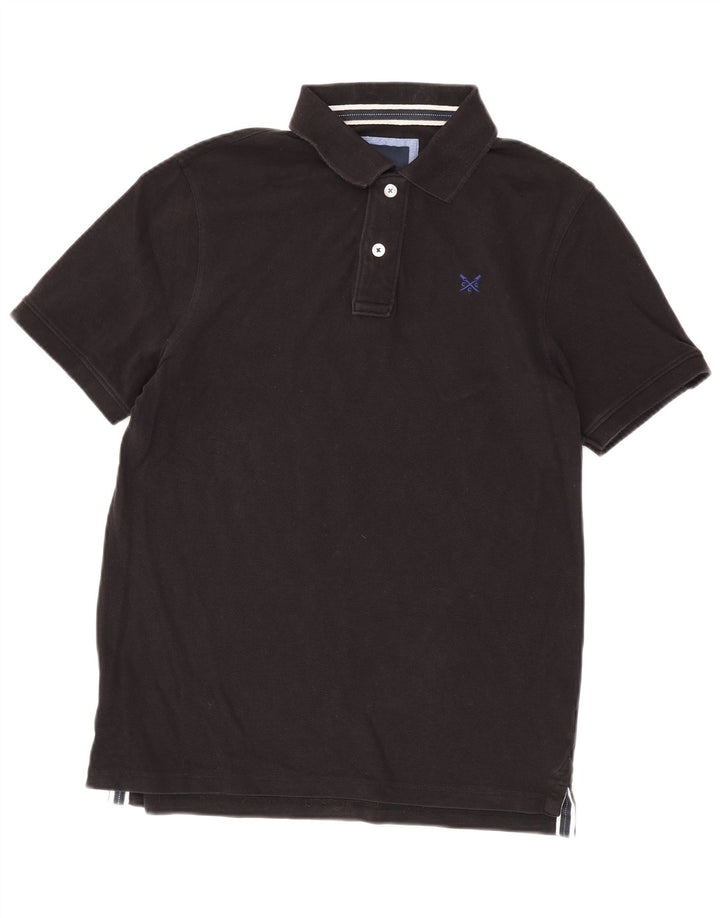 Crew Clothing Herren-Poloshirt aus mittelschwarzer Baumwolle