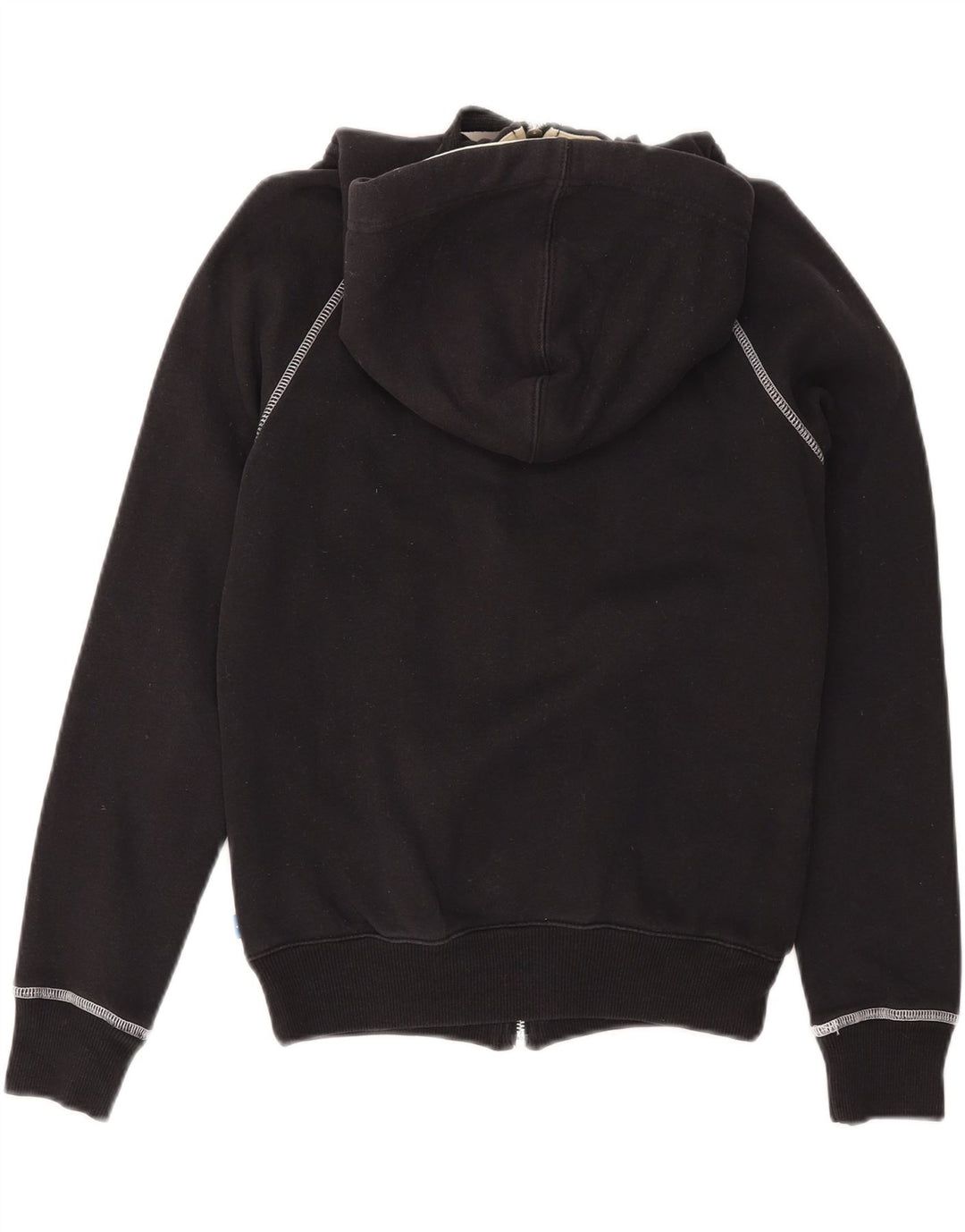 ADIDAS Damen Graphic Hoodie Pullover UK 10 Small Schwarz Baumwolle