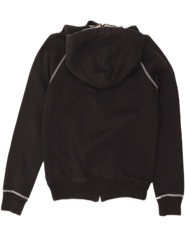 ADIDAS Damen Graphic Hoodie Pullover UK 10 Small Schwarz Baumwolle