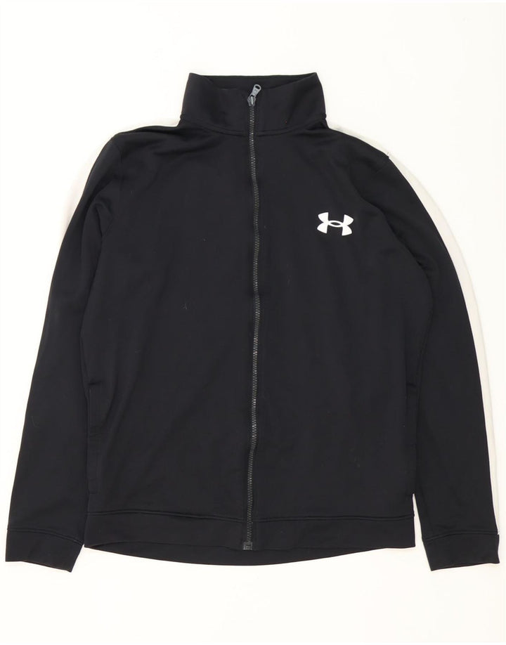 Under Armour Herren-Trainingsanzug-Top-Jacke, Mittelschwarz, Farbblock