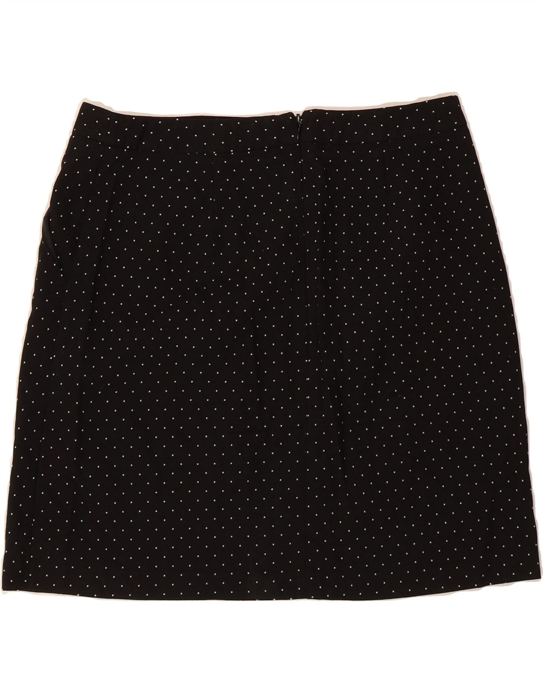 OASIS Womens A-Line Skirt UK 12 Medium W30  Black Spotted Polyester Vintage Oasis and Second-Hand Oasis from Messina Hembry 
