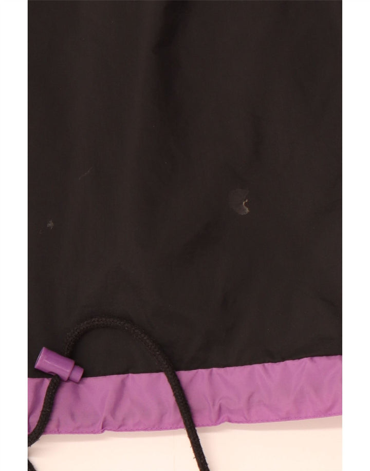 RODEO Herren-Anorakjacke mit Kapuze, UK 36, Small, schwarzes Colourblock-Nylon