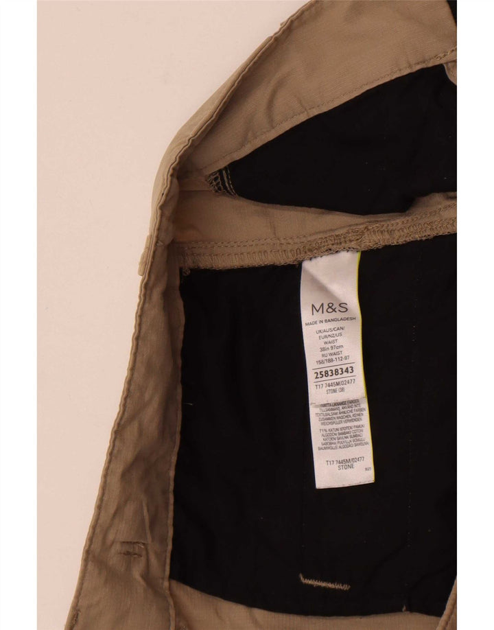 Marks & Spencer Herren Cargoshorts XL W38 Beige Baumwolle