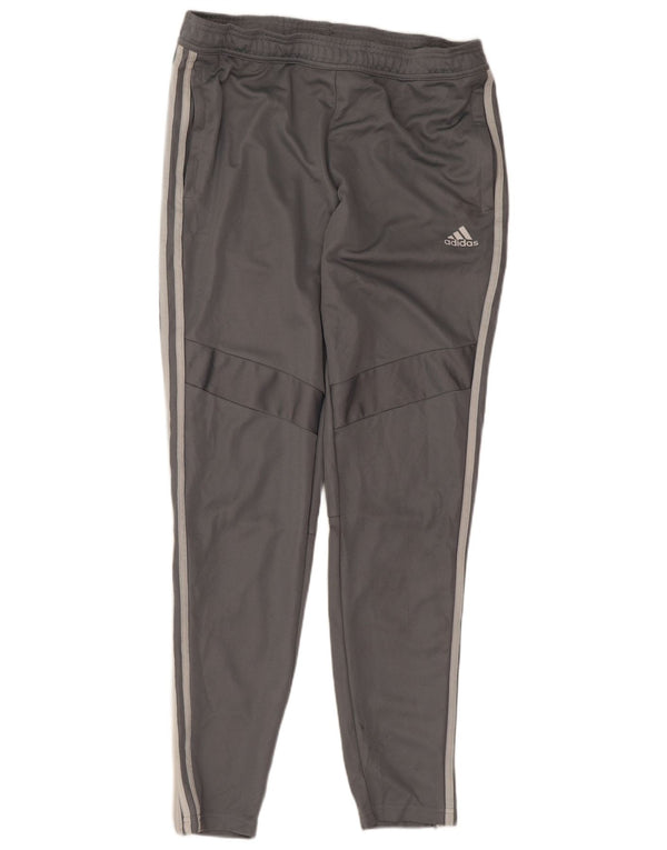 Adidas Damen Trainingshose UK 12/14 Mittelgraues Polyester