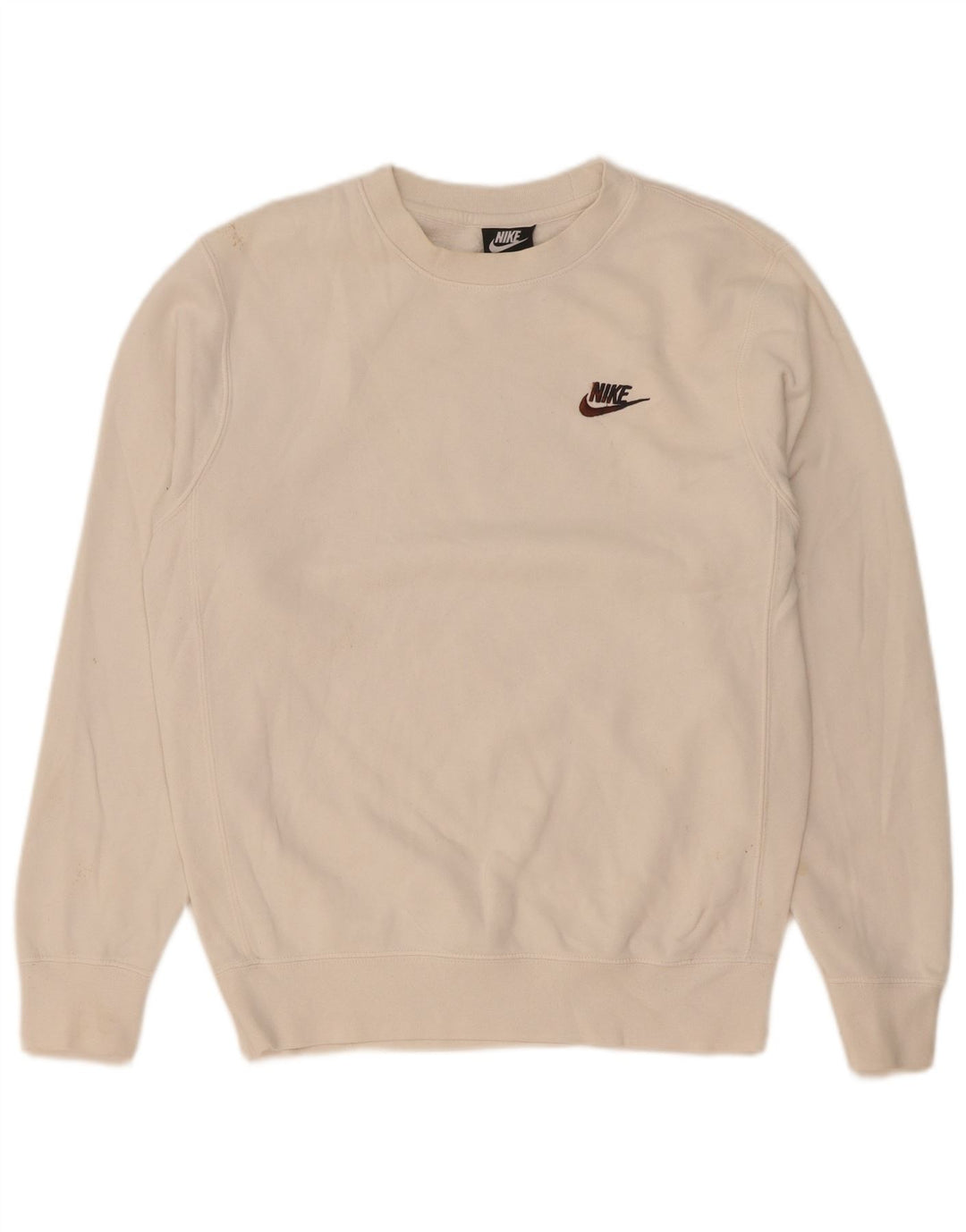 Nike Herren Loose Fit Sweatshirt Pullover XS Weiße Baumwolle