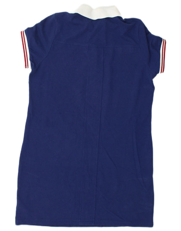 Fred Perry Damen Polokleid UK 12 Medium Marineblau Colourblock Baumwolle