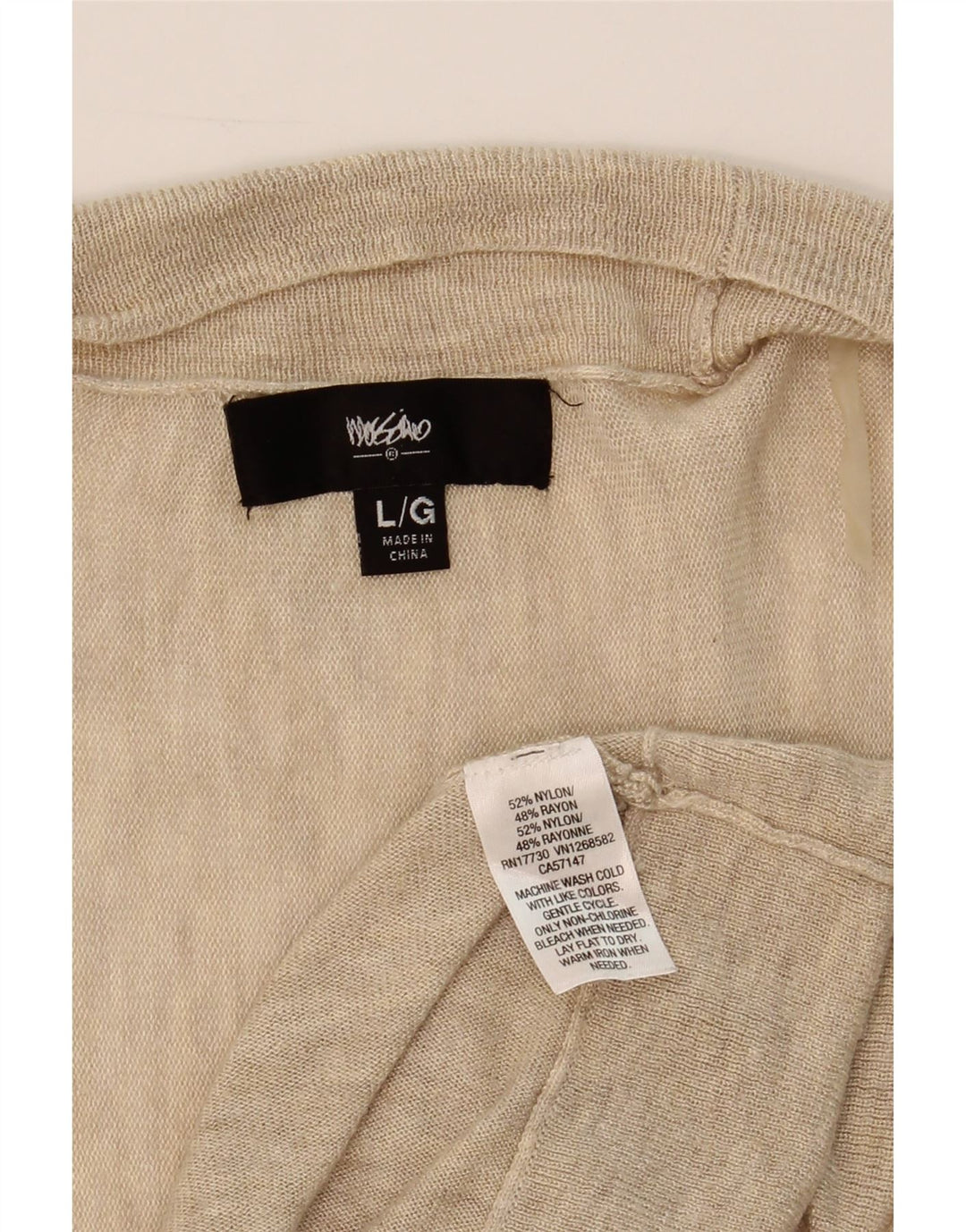 MOSSIMO Womens Oversized 3/4 Sleeve Cardigan Sweater UK 16 Large Beige Vintage Mossimo and Second-Hand Mossimo from Messina Hembry 