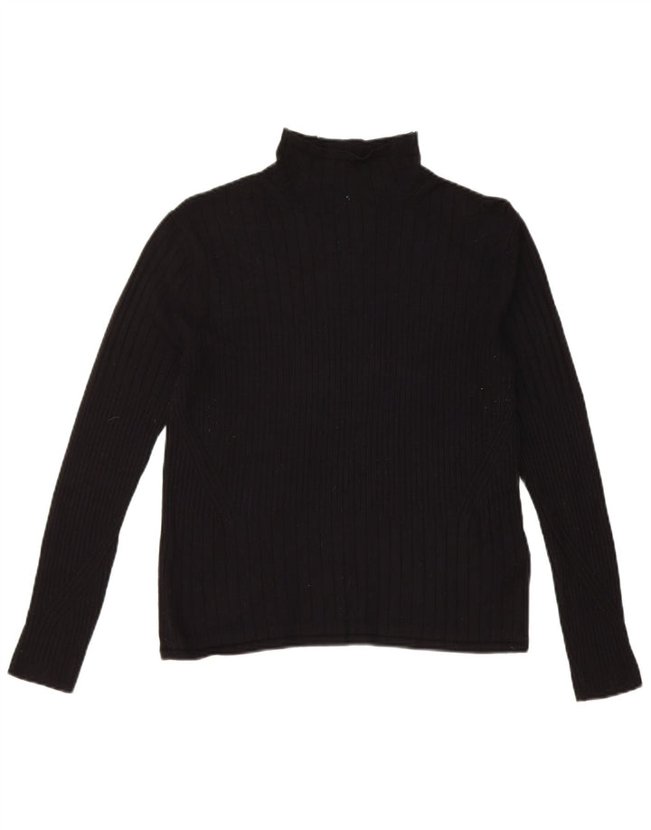 Marks & Spencer Rollkragenpullover für Damen, UK 12, mittlere schwarze Viskose