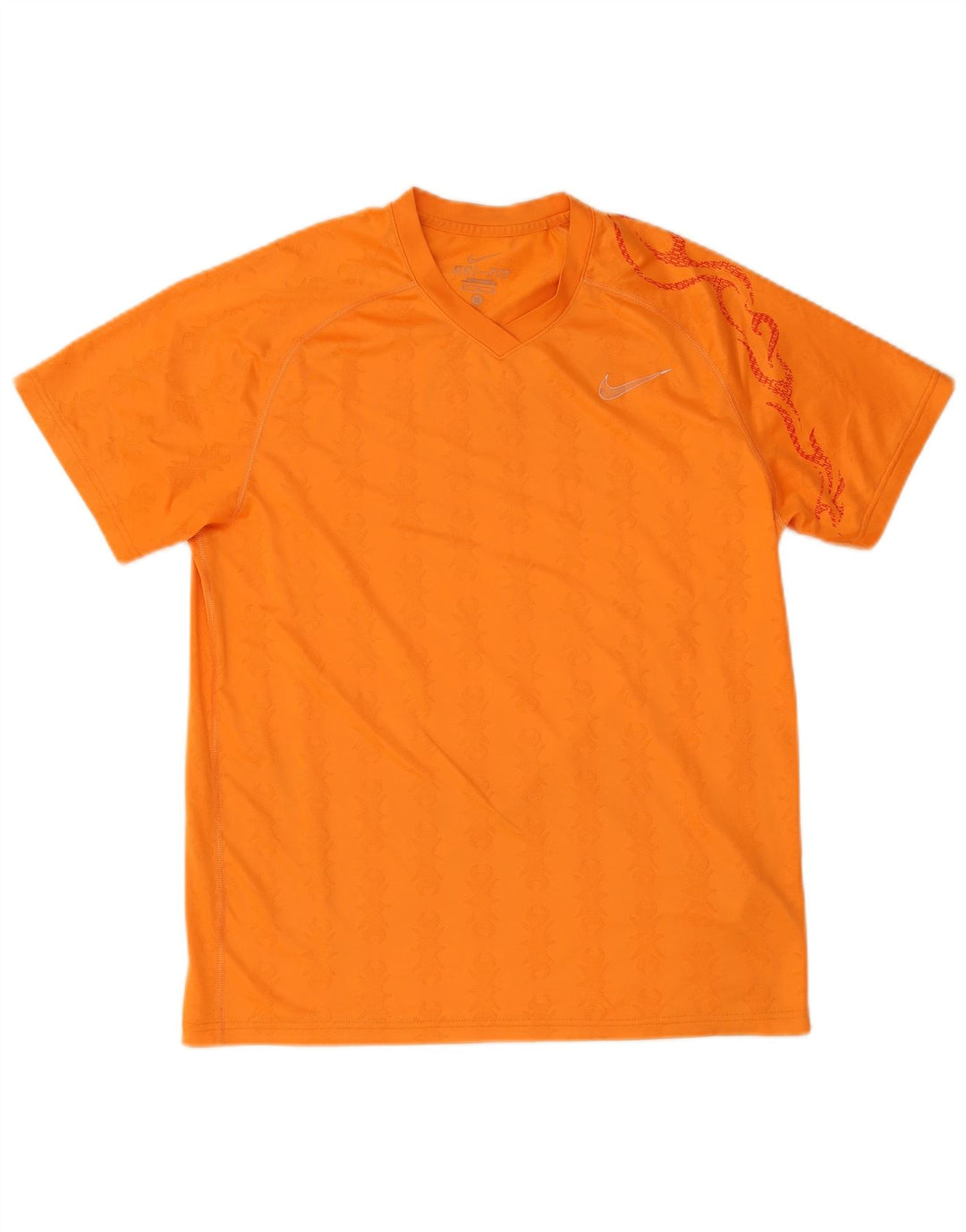 Nike Herren T-Shirt Top Mittelorange Paisley Polyester